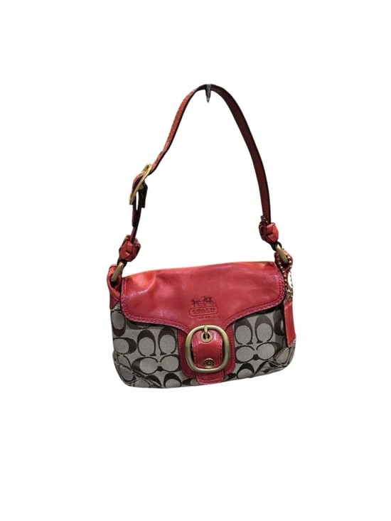 Coach Bleecker Signature Buckle Flap Bag Hobo - Picture 2 of 16